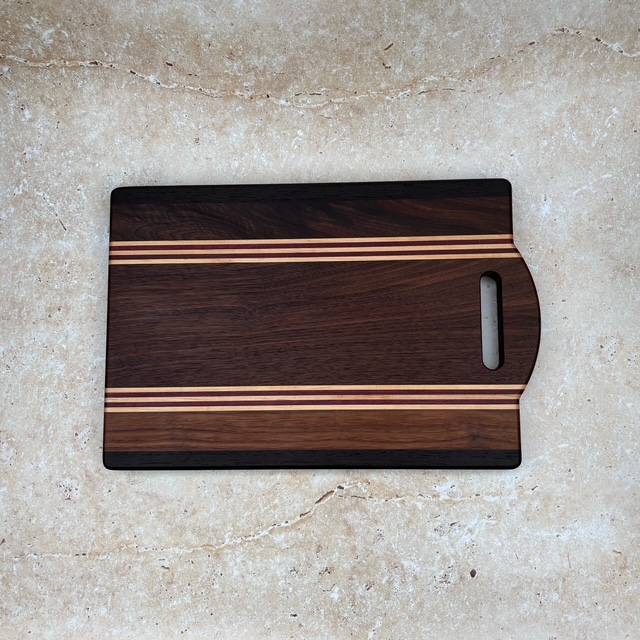 Black Walnut Board with Wenge, Maple and Purpleheart - Image 2
